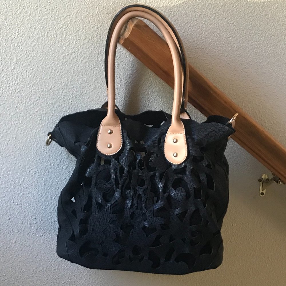 Black Laser Cut Bag